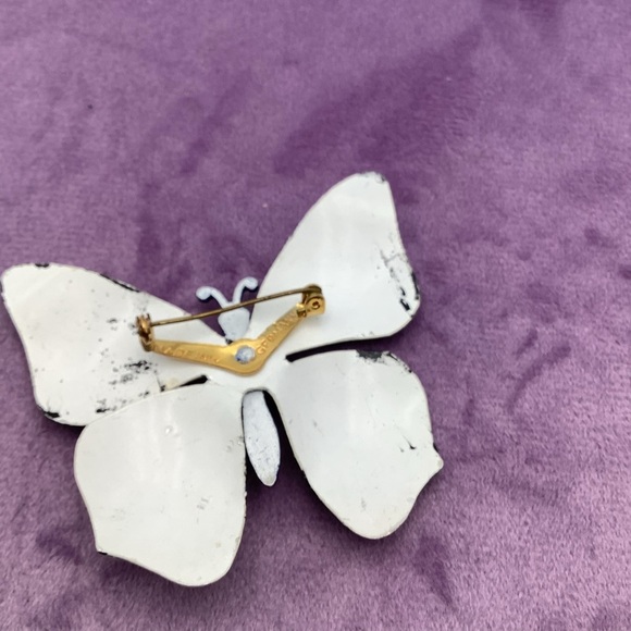 Vintage German Enamel Butterfly Brooch - Picture 4 of 6